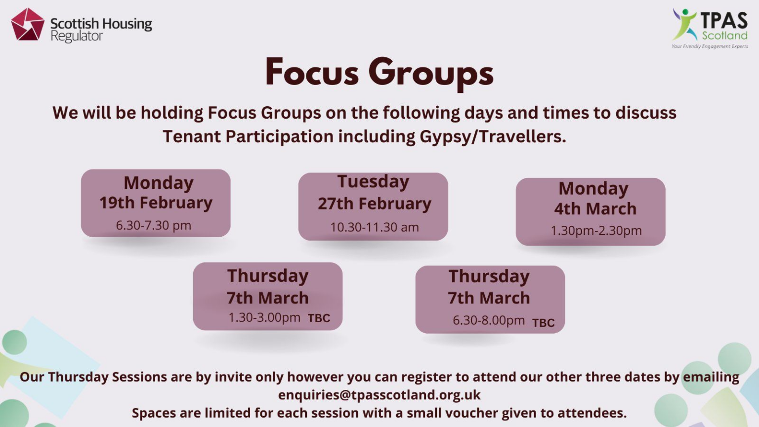 SHR Focus Groups - West Whitlawburn Housing Co-operative