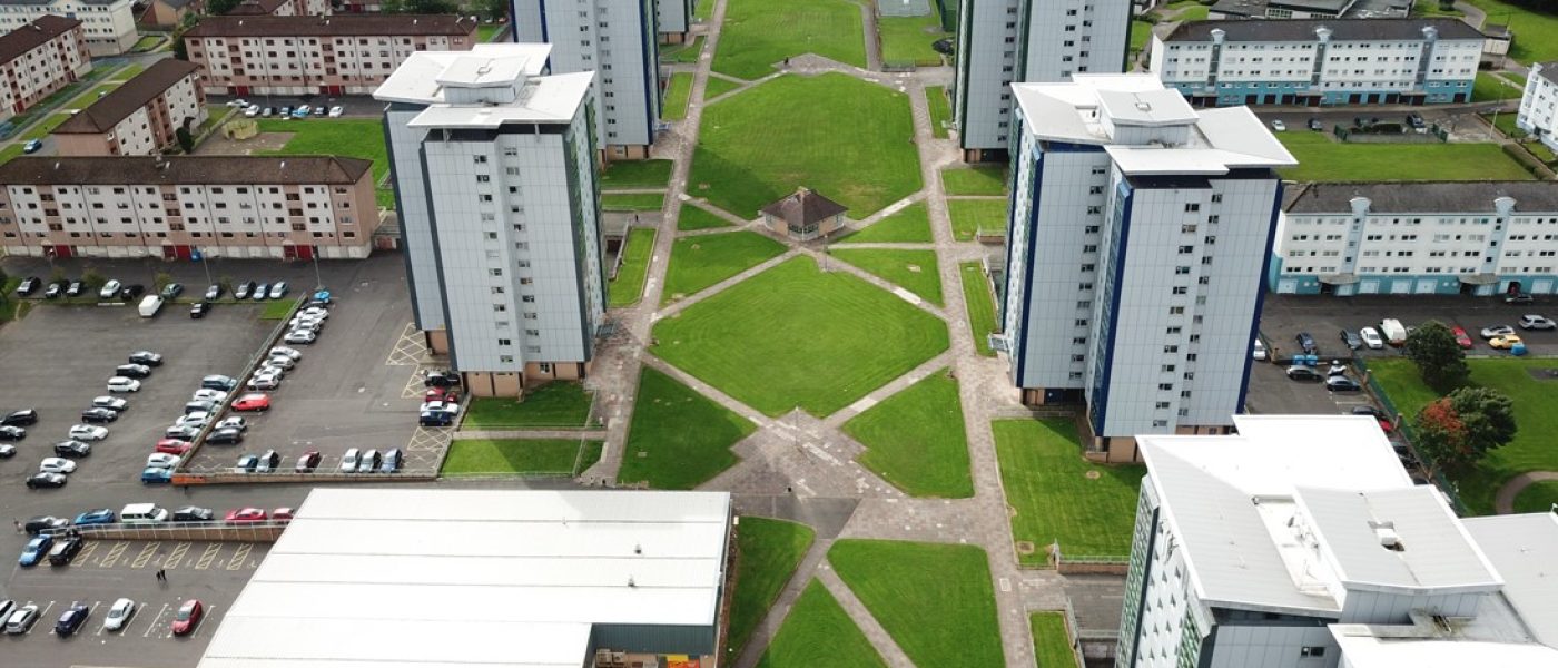 Aerial image of a West Whitlawburn Housing Community Development